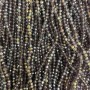 Beads Czech Crystal on monofilament with purple petrol diamond-cut rondels, diameter 3.5×3 mm + -, length 32 cm +