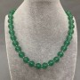 Nephrite Bead Necklace Smooth Round Beads, 10mm diameter ±, length 45cm ± with clasp