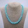 Larimar Necklaces Larimar smooth bead, diameter ~8 mm, length 46 cm