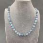 Aquamarine Necklace Bead Droplet, diameter 7-9×7-7, 5mm ±, length 50cm ± with clasp