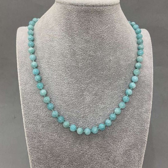 Amazonite Beads Smooth Round 6mm Diameter +-, Length 45cm+- with Clasp