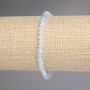 Aquamarine Faceted Cube Bracelet, 4x4mm, stretchy, 18cm adjustable