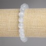 Bracelet with Gray Cat's Eye, smooth beads, diameter 9.5 mm ±, length 18 cm ± stretch