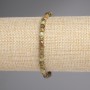 Grossular Garnet Beaded Cubic 4x4mm, 18cm Stretch Bracelet