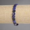 Sodalite Heart Bracelet 8mm+-, length 7.1 in+- stretch