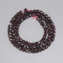 Garnet Beads Faceted Cubes 4x4mm+, length 39cm+-, on a thread