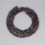 Garnet Beads Granulated Cube 4x4mm ±, length 39cm ± on thread