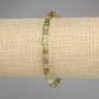 Grossular Garnet Faceted Cube Bracelet, 4x4mm, Stretch, 18cm