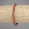 Golden Sand aventurine bracelet, faceted 6 mm beads +/-, length 18 cm +/-, stretch