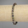 Jasper Bracelet Dragon's Blood (Garnet) Faceted Cube, diameter 5mm±, seed beads 3mm±, length 18cm±, stretch