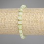 Bracelet Chrysoprase Olivine Faceted Cube, diameter 6.5x6.5mm, 3mm+ seed beads, length 18cm, elastic