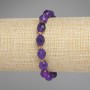 Sugilite Bracelet Faceted Beads, 10×8 mm, ± beads 3 mm ±, length 18 cm ±, stretch