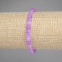 Bracelet Lavender Amethyst Faceted Cube, 5x5mm, 18cm length, stretch