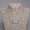 Faceted Topaz Bead Necklace, 4.5mm diameter, 45cm length ± with clasp