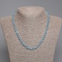 Faceted Topaz Bead Necklace, 4.5mm diameter, 45cm length ± with clasp
