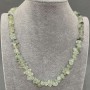 Necklace of Prehnite, faceted, diameter 9-14×4-7mm ±, length 45cm ± with clasp