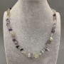 Fluorite Chip Necklace, 6-12×3-5 mm chips, 45 cm long, with clasp