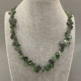 Necklace of Zoisite - faceted butterfly-shaped beads 8-15×6-9 mm +-, length 45 cm +- with clasp