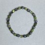 Bracelet Jadeite faceted cube 3.5mm+- Ocean Jasper 5mm+- Hematite rondelle 4x2mm+-, length 18cm stretch