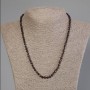 Garnet Necklace, faceted cube beads, 4x4 mm, length 45 cm ± with clasp