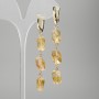Earrings Citrine Multisided 10-12×8mm +-, length 66mm+