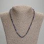 Sodalite Bead Necklace, Faceted Round Beads Ø 4 mm ±, Length 45 mm ± with clasp