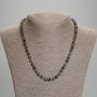 Jasper Necklace Dragon's Blood Garnet Faceted Cubes, diameter 5x5mm±; seed beads 3mm±; length 45mm± with clasp