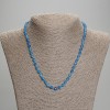 Faceted Apatite Bead Necklace, 6x5 mm diameter beads, ~45 cm length with clasp