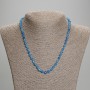 Faceted Apatite Bead Necklace, 6x5 mm diameter beads, ~45 cm length with clasp