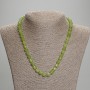 Chrysoprase Necklace with Olivine, Faceted Cubes, 6x6mm± Beads 3mm±, 45cm± Length with Clasp