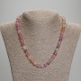 Tourmaline Bead Necklace with Faceted Cubes, 7x7mm+- beads 3mm+-, length 45mm+- with clasp