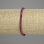 Bracelet Rubies Faceted Rondelle 4x3mm+-, length 18cm +