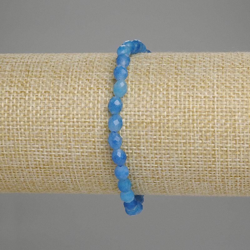Apatite Beaded Bracelet 6x5 mm, 18 cm length
