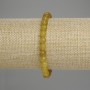 Bracelet Yellow Quartz Faceted Bead 6mm+-, length 18cm +