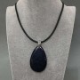 Aventurine Pendant Night of Kaïra 40x55mm (±) on a rubber cord, 60 cm length + 5 cm extender chain