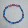 Bracelet with Turmaline (Turmaline) faceted beads 8x6mm+- 6x5mm+- Apatite bead 6x5mm+-, length 18cm stretch