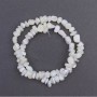 Mother-of-P Pearl Tumbled Beads, 8x6 mm diameter, 41 mm length on thread
