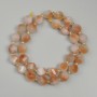 Carnelian Beads faceted diamond-shaped, 10x9mm±, size 3mm+ bead, length 38cm± on thread