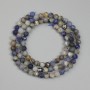 Sodalite Beads, Faceted Round 4mm ± on Thread, 40cm+ length