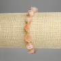 Carnelian Beaded Bead-shaped Crystal Bracelet, 10x9mm Diamond Cut Diamonds, Stretch 18cm