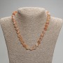 Carnelian Beads with Faceted Diamond Shape, 10x9mm, 3mm Seed Beads, 45cm Length with Clasp