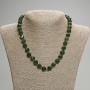 Chrysoprase Beads Faceted Diamond-shaped, diameter 10×9mm±, seed beads 3mm±, length 45cm± with clasp