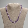 Sugilite Necklace Faceted Bead, 9.5×8.5 mm, 3 mm seed beads, 45 cm length with clasp