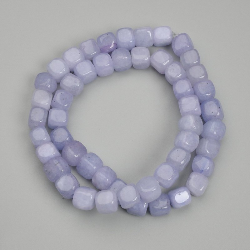 Aquamarine Beads cube shape, diameter 7mm±, thread length 37cm±