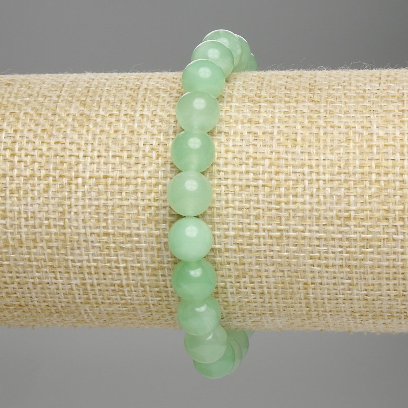Amazonite Bead Bracelet, smooth round beads 8mm, length 18cm, stretchy