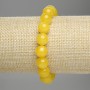 Citrine Bead Bracelet, smooth round beads 10mm diameter, stretchy 18cm length