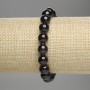 Garnet Bracelet smooth bead, diameter 10mm ±, length 18cm stretch