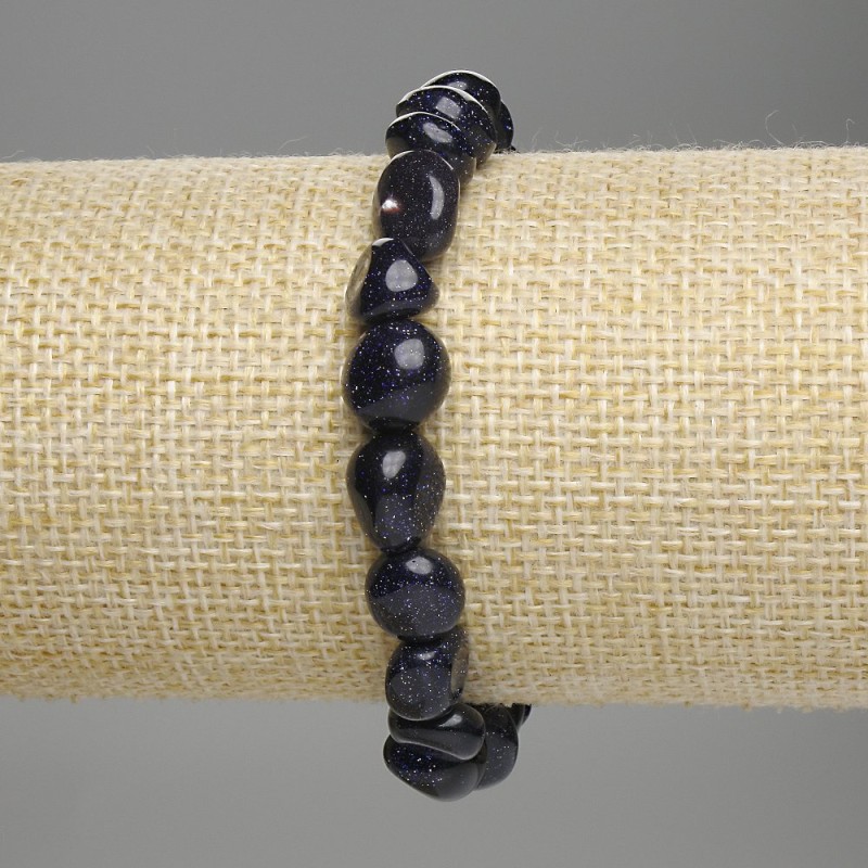 Bracelet Aventurine Night of Cairo faceted, diameter 9-12×8-10mm+-, length 18cm +- elastic