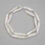 Baroque Pearls with Petrol Colour Tint 24-25×5-5, 5mm +-, length 39cm+
