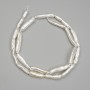 Baroque Pearls with Gasoline Hue 5x4-5mm, 39cm length +-